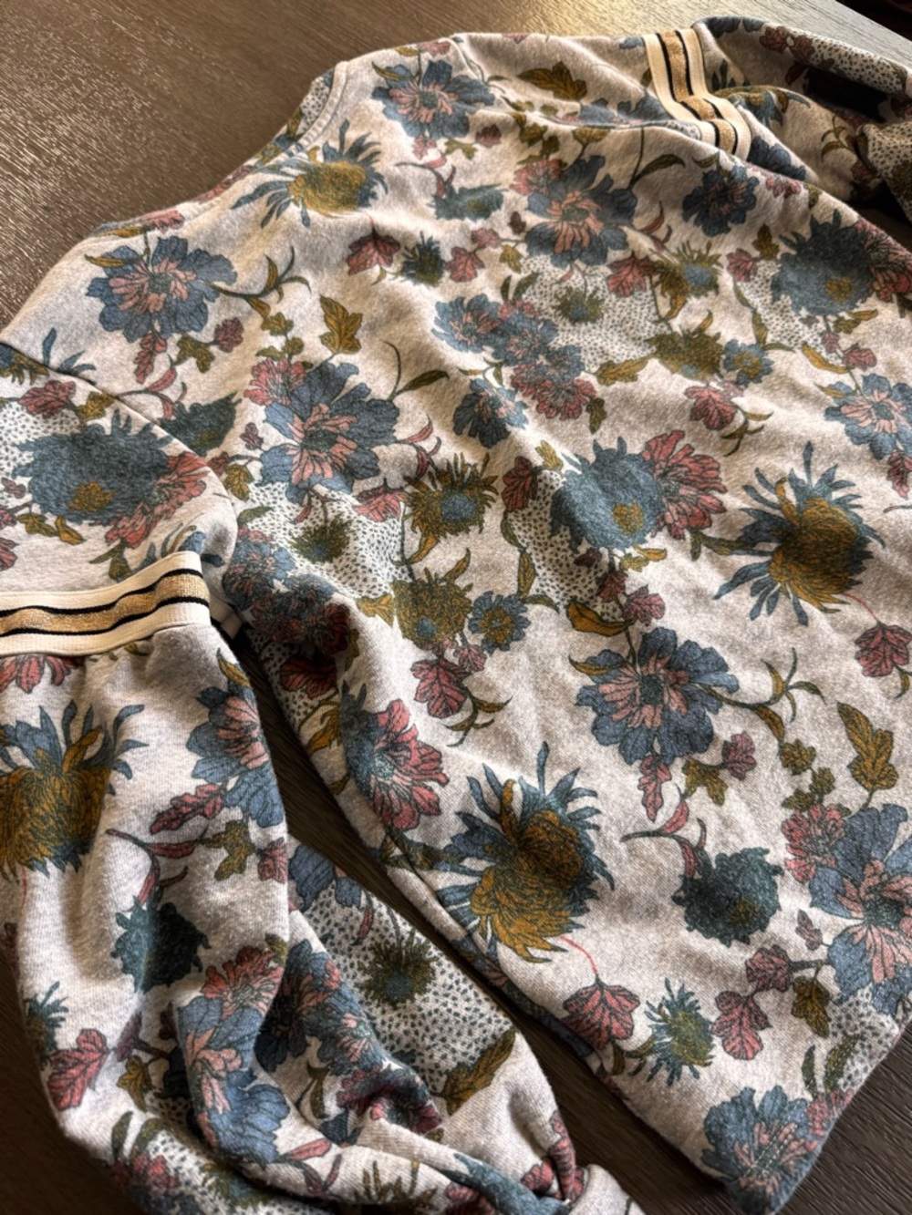 Anthropologie Dolan Sweatshirt Top Long Shirt Tagawa Floral M - Picture 5 of 10